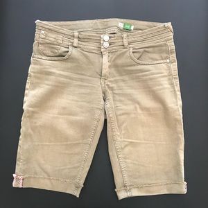 - SOLD - Olive Green Jean Shorts